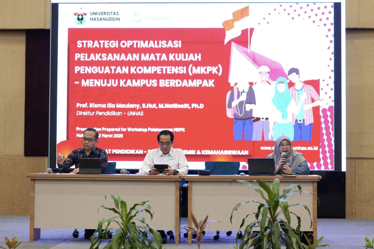 Workshop Penguatan Mata Kuliah Penguatan Kompetensi (MKPK) Universitas Hasanuddin yang digelar pada Maret 2026. (Foto: Humas Universitas Hasanuddin)
